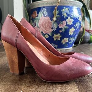 Mauve Colored Madewell Leather Heels
